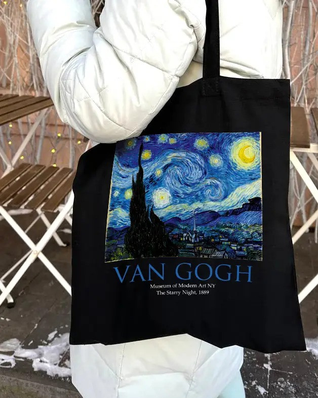 Екошопер BookOpt ВК4062 VAN GOGH «Зоряна ніч» Чорний