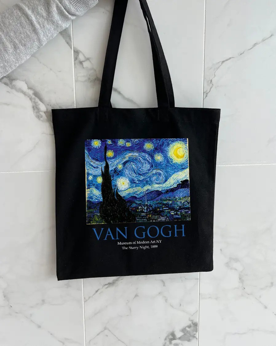 Екошопер BookOpt ВК4062 VAN GOGH «Зоряна ніч» Чорний