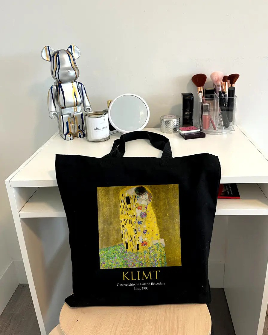 Екошопер BookOpt ВК4064 KLIMT «Поцілунок» Чорний