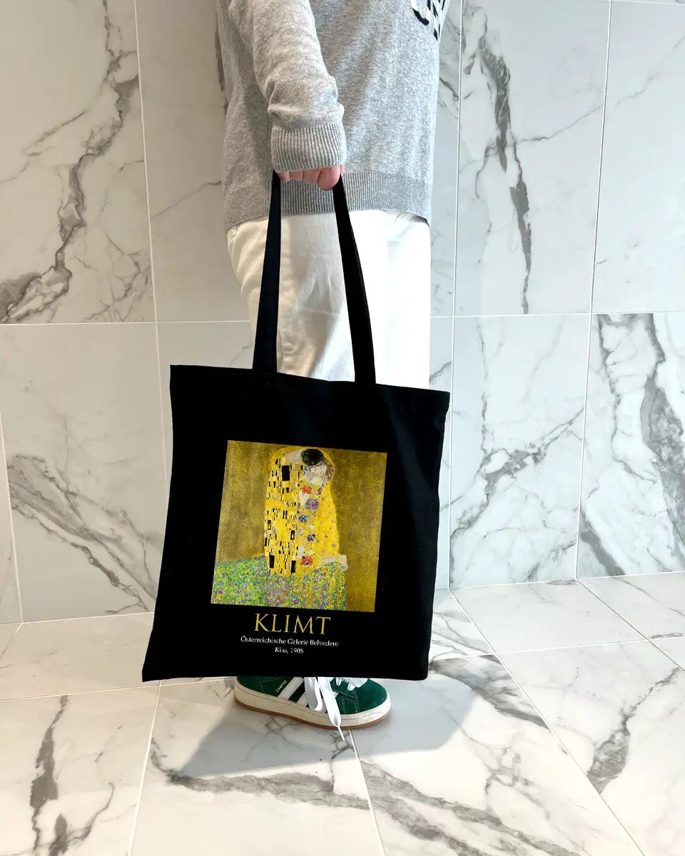 Екошопер BookOpt ВК4064 KLIMT «Поцілунок» Чорний