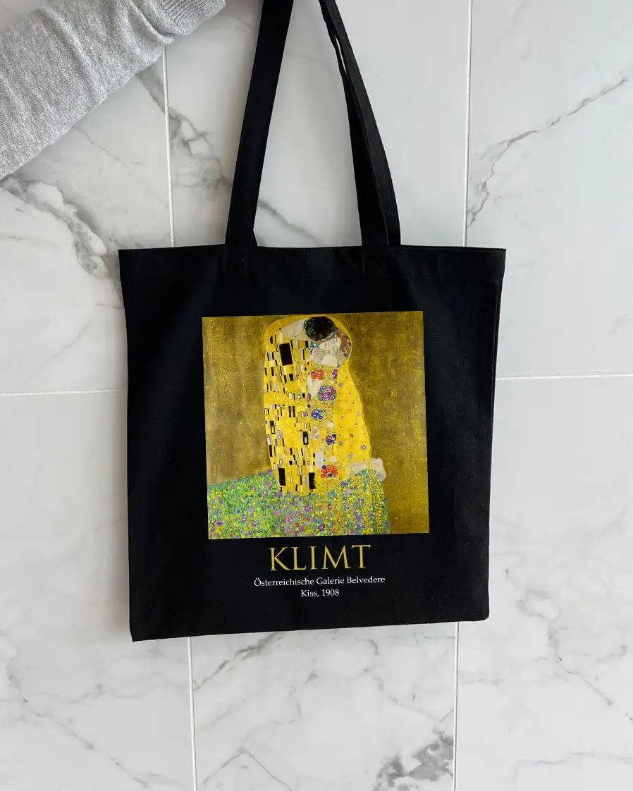 Екошопер BookOpt ВК4064 KLIMT «Поцілунок» Чорний