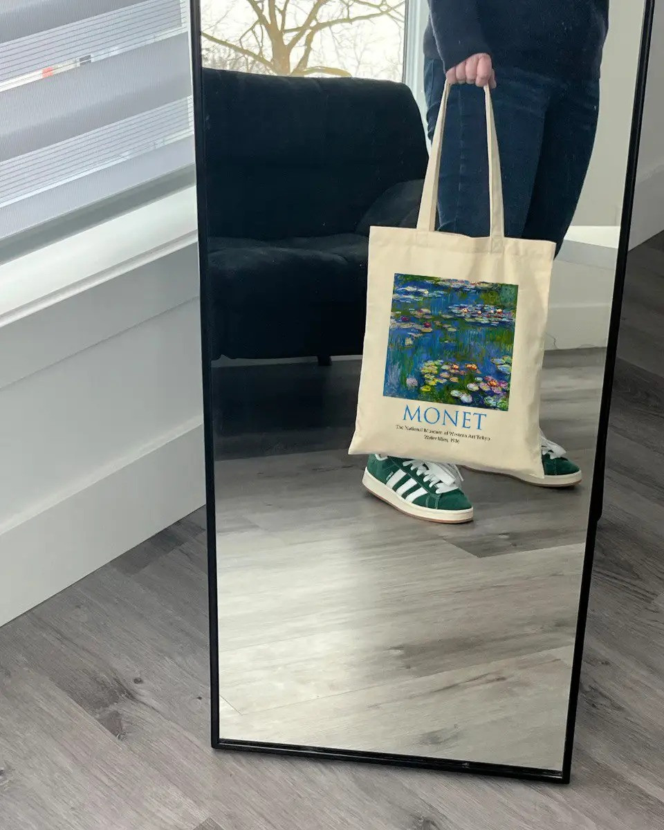 Екошопер BookOpt ВК4063 MONET «Водяні лілії» бежевий